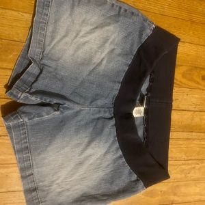 Maternity jean shorts
